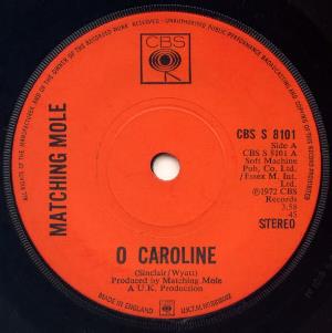 Matching Mole - O Caroline CD (album) cover