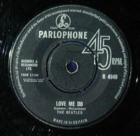 The Beatles Love Me Do album cover