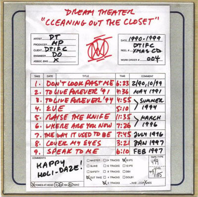 Dream Theater Cleaning Out The Closet album cover