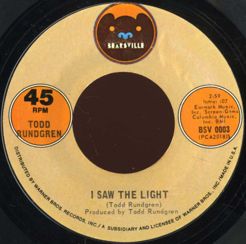 Todd Rundgren - I Saw the Light / Marlene CD (album) cover