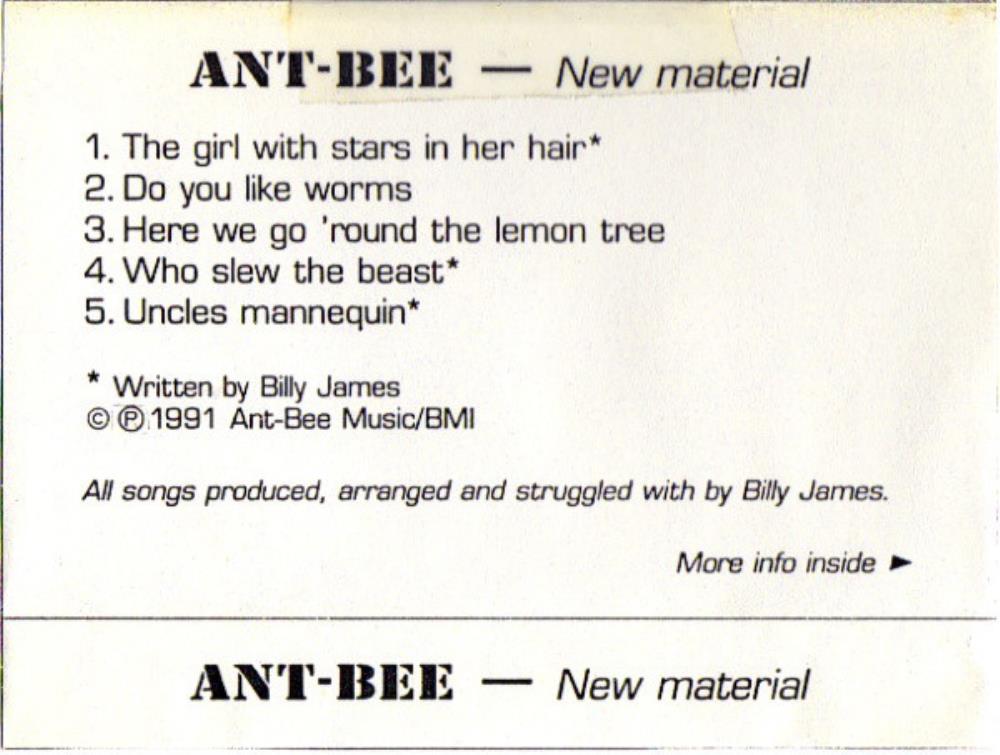 Ant-Bee - New Material CD (album) cover