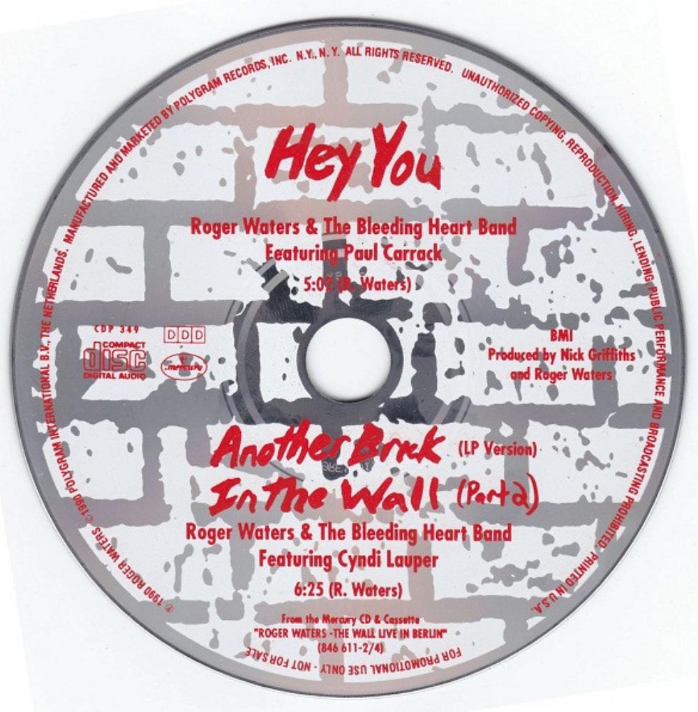 Roger Waters - Roger Waters & The Bleeding Heart Band: Hey You / Another Brick in the Wall (Part 2) CD (album) cover