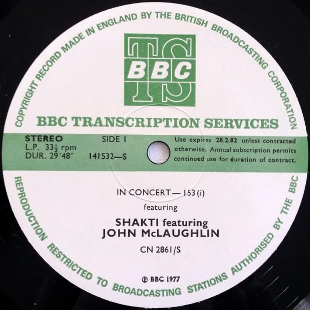 Shakti With John McLaughlin - In Concert-153 CD (album) cover
