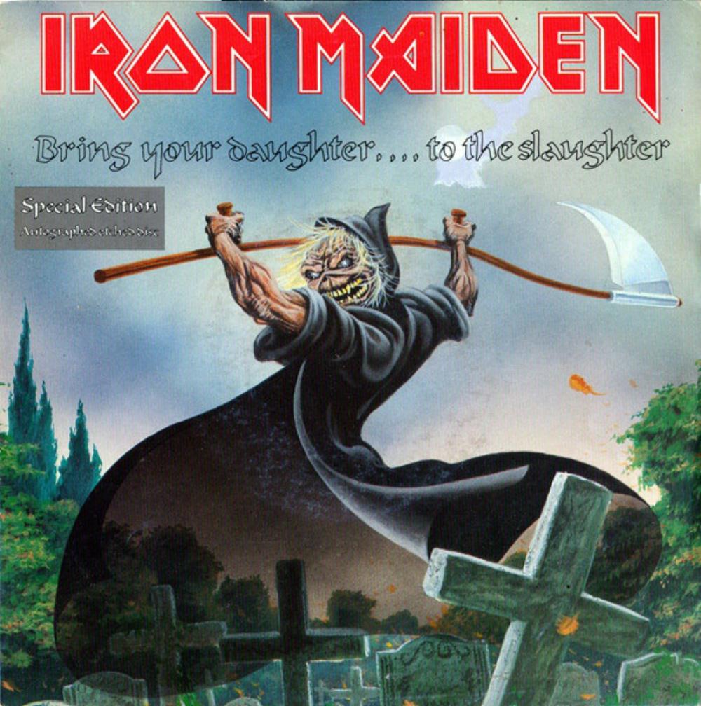 Iron Maiden Bring Your Daughter... to the Slaughter album cover