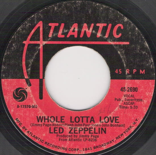 Led Zeppelin Whole Lotta Love album cover