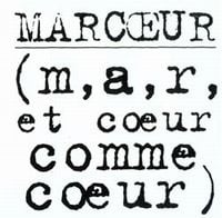 Albert Marcoeur - m,a,r, et coeur comme coeur CD (album) cover