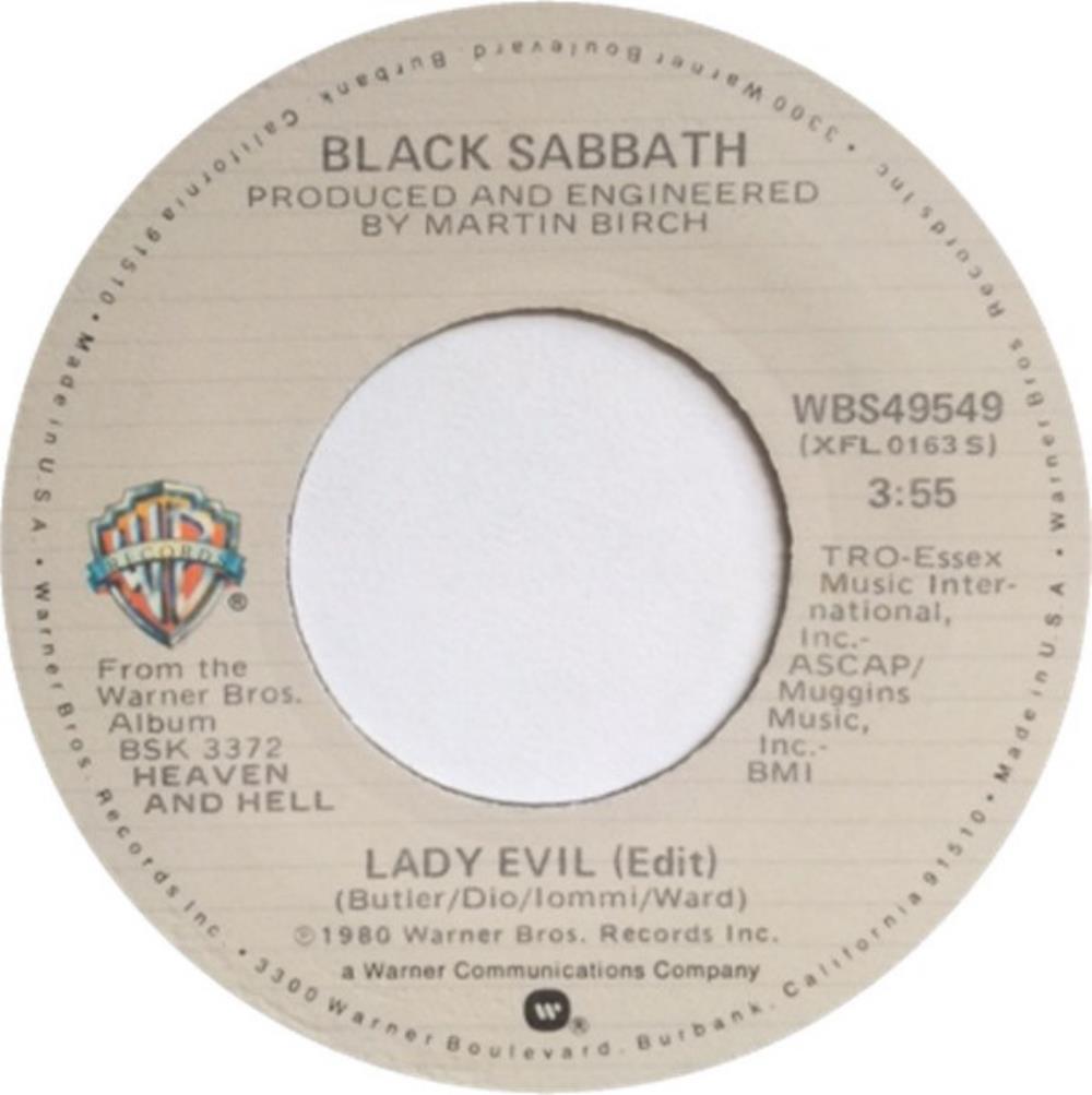 Black Sabbath Lady Evil album cover