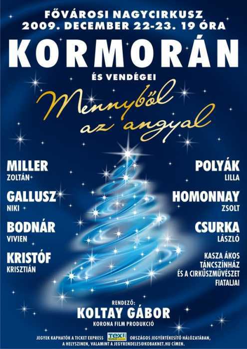 Kormorn Mennyből az angyal - koncert 2009.12.22 album cover