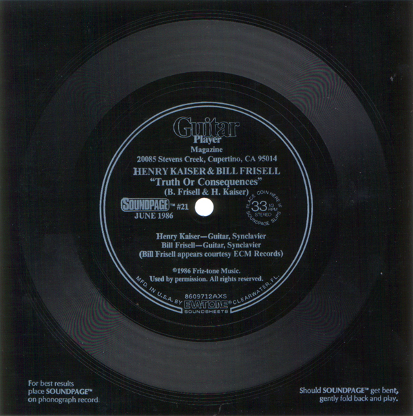 Henry Kaiser - Henry Kaiser & Bill Frisell / Rula Lenzka CD (album) cover