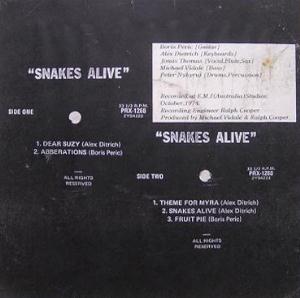 Snakes Alive - Snakes Alive CD (album) cover