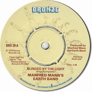 Ingen måde Forslag Miniature MANFRED MANN'S EARTH BAND Blinded By The Light reviews