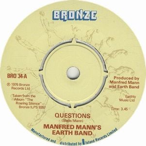 Manfred Mann's Earth Band Questions album cover