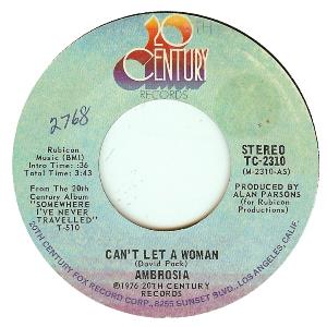 Ambrosia - Can't Let a Woman CD (album) cover