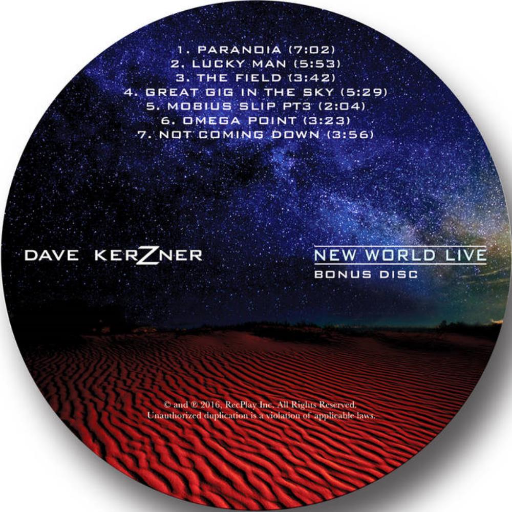 Dave Kerzner - New World Live Extended Edition Bonus Disc CD (album) cover