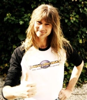 Arjen Lucassen (AYREON's mastermind) wearing the classic long sleeves PA t-shirt 