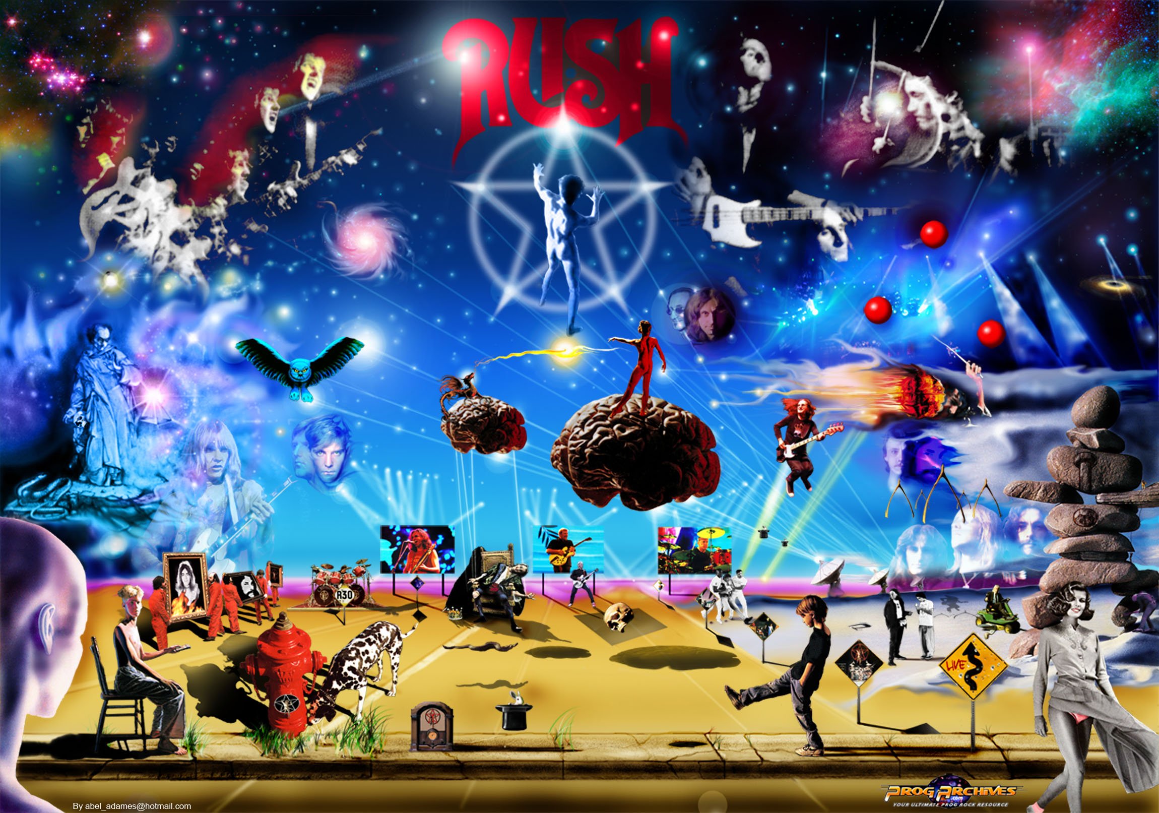 RUSH Collage by member (darksideof) | Download wallpaper