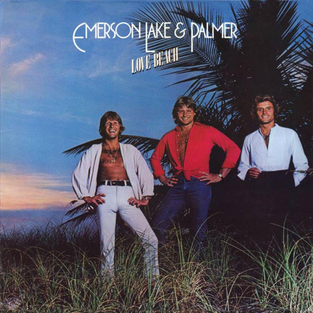 Emerson Lake & Palmer Love Beach album cover