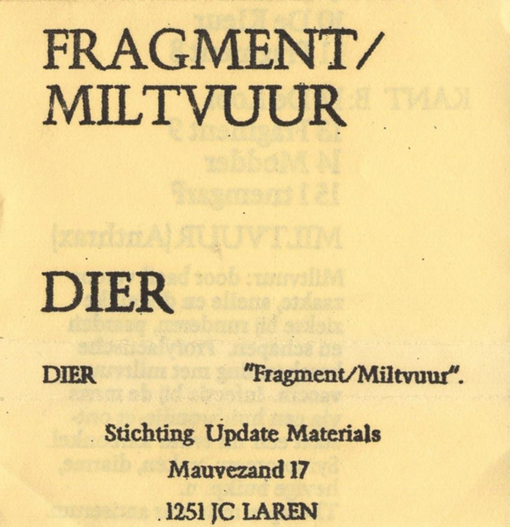 Dier - Fragment / Miltvuur CD (album) cover