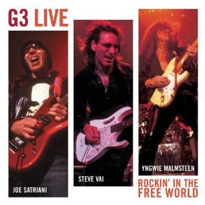Steve Vai - Joe Satriani, Steve Vai, Yngwie Malmsteen- G3 Rockin' In The Free World CD (album) cover