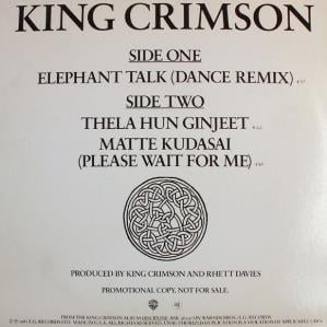 King Crimson Elephant Talk album cover