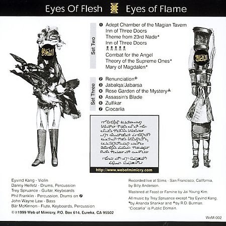 Secret Chiefs 3 Eyes of Flesh, Eyes of Flame album cover