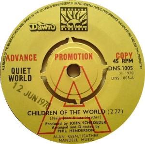 Quiet World - Children of the World CD (album) cover