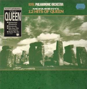 Various Artists (Tributes) Royal Philharmonic orchestra and Great Empire plays Monuments: 12 Hits Of Queen album cover