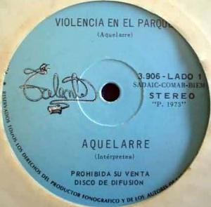 Aquelarre - Violencia en el parque / Ceremonias para disolver CD (album) cover