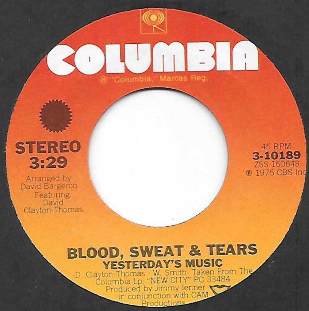 Blood Sweat & Tears Yesterday's Music / No Show album cover