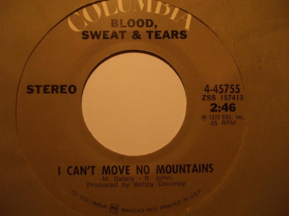 Blood Sweat & Tears I Can't Move No Mountains album cover