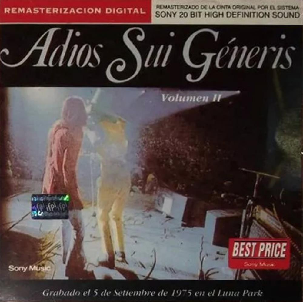 Sui Generis Adios Sui Generis Vol. II album cover