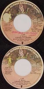 Capability Brown - Liar/ Keep Death off the Road 45rpm CD (album) cover
