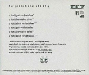Nine Inch Nails - Hurt CD (album) cover