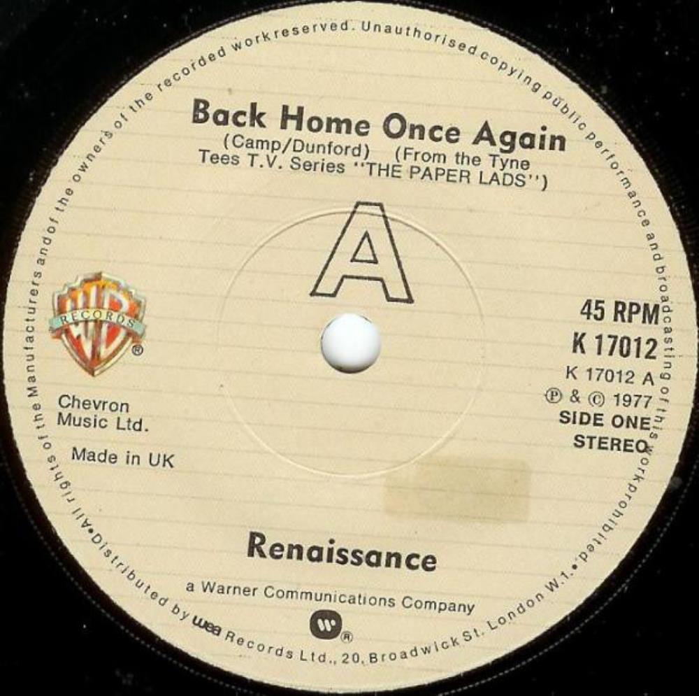Renaissance - Back Home Once Again CD (album) cover