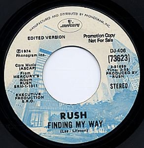 Rush - Finding My Way CD (album) cover