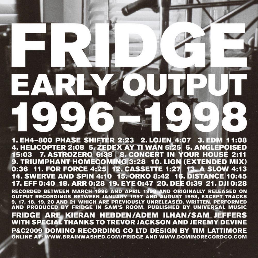 Fridge Early Output 1996-1998 album cover