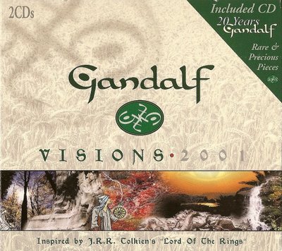 Gandalf - Visions 2001 (with bonus CD: Rare & Precious Pieces - 20 Years Of Gandalf) CD (album) cover