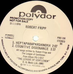 Robert Fripp - The League Of Gentlemen (Sampler) CD (album) cover
